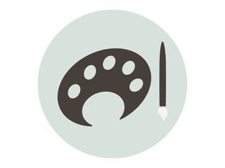 Obraz premium Paint palette icon. Entertainment icon design. Flat vector icon. Simple flat icon concept.
