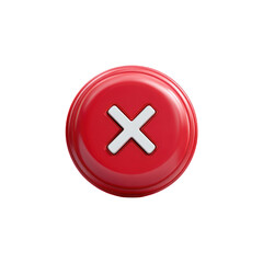 Obraz premium Red Circle with White Cross Symbol Isolated on Black