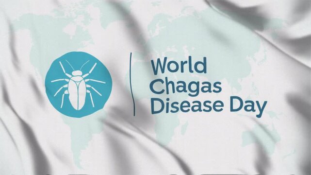 Featuring World Chagas Disease Day in a waving flag style, Great for opening videos, campaign videos, greetings
