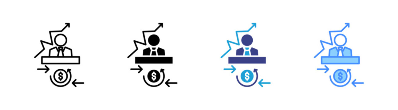 Otc Trading icon set multiple style collection