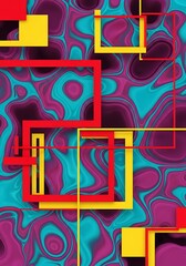 Vivid abstract background with geometric elements for modern design