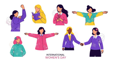 Diverse women celebrating International Women's Day with empowerment