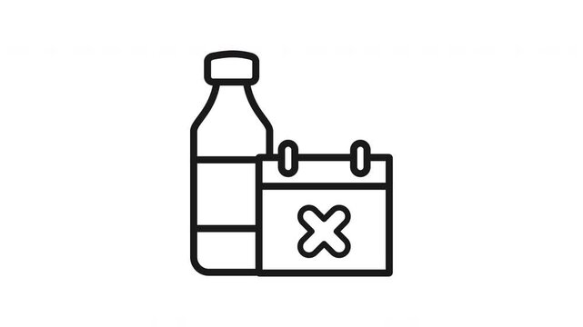 Animated Expired Batch Lineal Icon Style