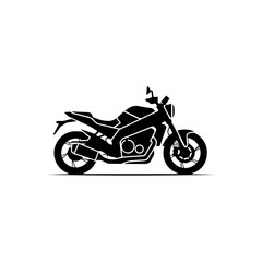 Obraz premium A sleek motorbike illustration viewed from the side on a clean background