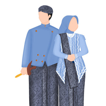 Couple in Traditional Indonesian Attire