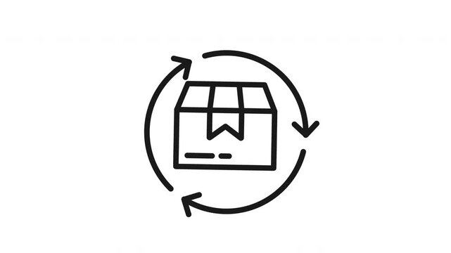 Animated Product Recall Lineal Icon Style