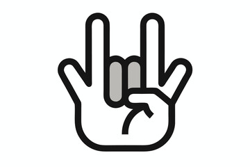 Fototapeta premium minimal flat vector hand gesture icon set black