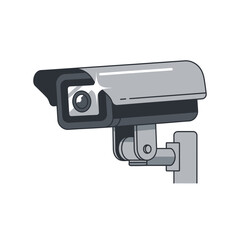 License Plate Reading Camera Icon for Traffic Law Enforcement and Tolling Flat Vector Illustration