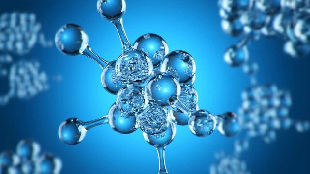 Molecular Structure of Particles in a Blue Environment from a Close-up Viewpoint