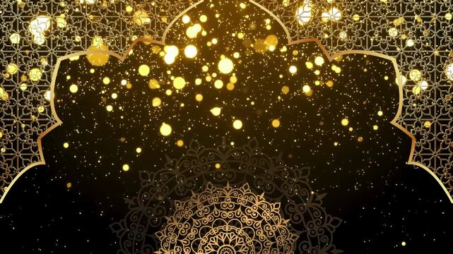 Islamic background animation, Ramadan footage background, Eid animation background with mandala art.