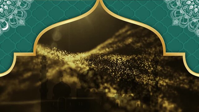 Islamic background animation, Ramadan footage background, Eid animation background with mandala art.