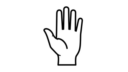 Obraz premium Hand gesture palm facing outward.