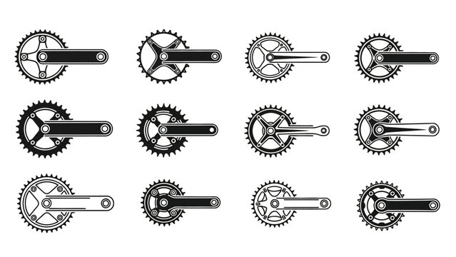 Bicycle crankset and chainring system.