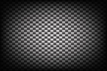 Naklejka premium Abstract Dark Carbon Fiber Pattern with Center Glow and Vignette Background
