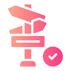 direction sign gradient icon © afif