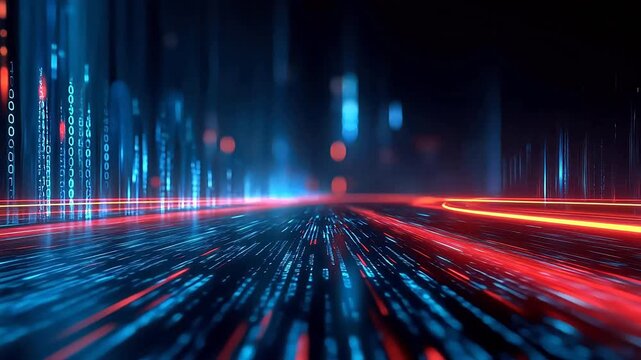 Digital data flow in cyberspace