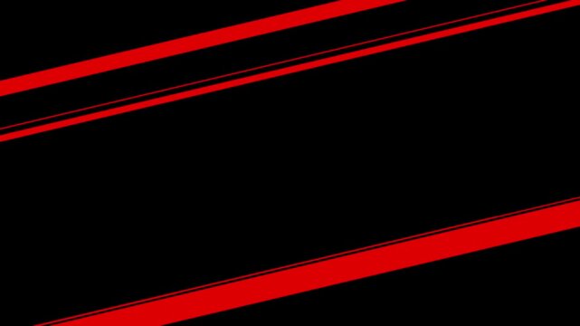 Diagonal red anime-style speed lines frame the top and bottom of the screen, creating a dynamic border or overlay for action and comic book styles