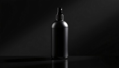 Matte Black Spray Bottle Mockup &ndash; Premium Advertising Branding Template