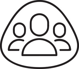 Obraz premium Art & Illustration, Group users line icon, community and teamwork symbol