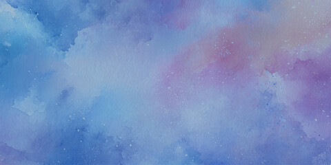 Obraz premium A beautiful watercolor background featuring soft pastel shades of blue pink and purple blending seamlessly together
