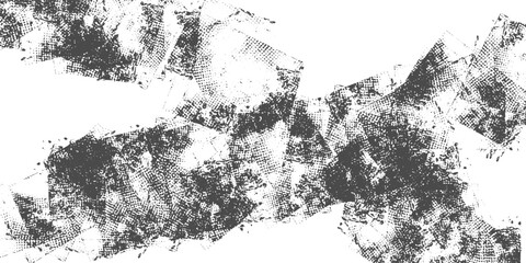 Grungy Textured Poster Layers Set with Overlay Distress Effect, Halftone Dots, and Screen Print Vector Texture for Brochure and Social Media Design.