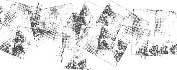 Textured Banner and Grunge Overlay Collection Featuring Distressed Effects, Halftone Dot Pattern, and Screen Print Style for Posters and Flyers.