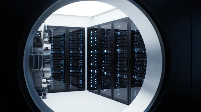 Secure Server Room with Data Storage.