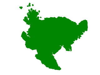 佐賀県の地図（グリーン）
