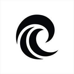 Naklejka premium black and white spiral