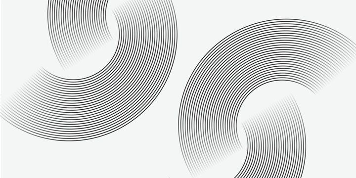 Abstract White modern background with circle elements.