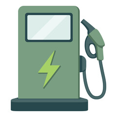 Fototapeta premium Charging Station for the Future An illustration of a modern electric vehicle charging station, symbolizing the growth of sustainable transport. 