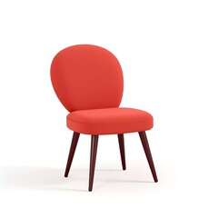 red armchair isolated on white