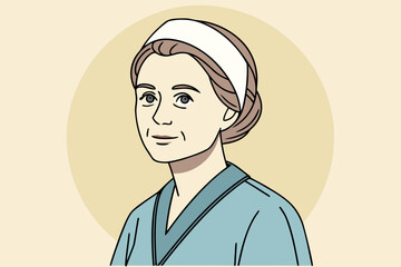 vector illustration of a nurse