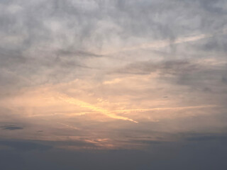 The sky blushes before the night arrives.