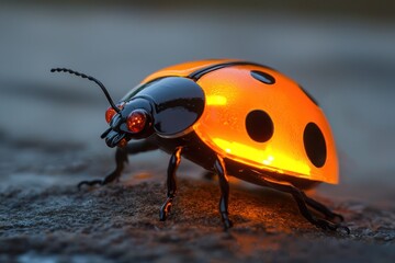 A tiny ladybug-shaped LED reading lamp
