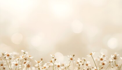 A serene and peaceful background of white flowers with a soft, creamy bokeh effect