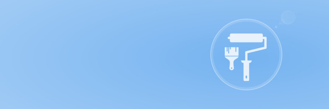 Header Design Maler und Anstrich Vektor mit Copy Space svg unter 60 kB