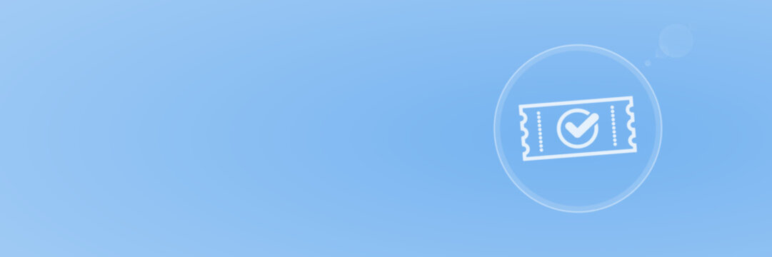 Header Ticket und Eintrittskarte Best&auml;tigung Vektor mit Copy Space svg unter 60 kB