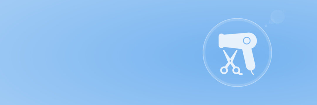 Header Friseursalon und Haarpflege Vektor mit Copy Space svg unter 60 kB
