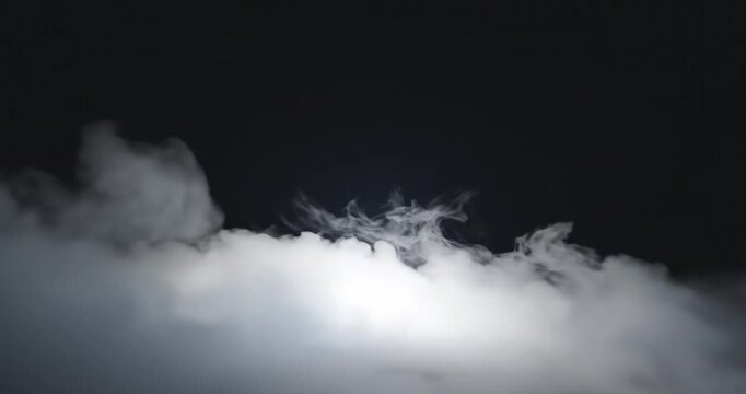 Ethereal clouds swirling against a dark sky, creating a mystical atmosphere in the background