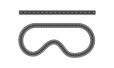 Modern Asphalt Road Vector Design