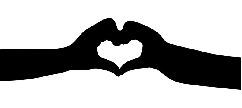 Making a heart shape with hands Love and relationships.