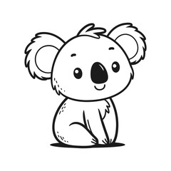Obraz premium Coloring Pages, cute koala