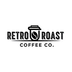 Retro Roast Coffee Co. Logo - Vintage Style Coffee Bean Emblem