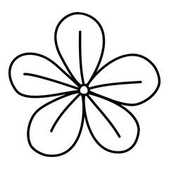 Fototapeta premium Blue plumbago line icon