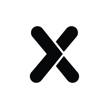 Black Cross Mark Symbol Icon.