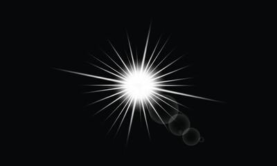 Fototapeta premium A bright sparkler burning with a trail of smoke against a dark background
