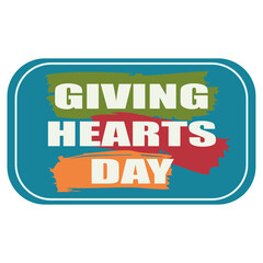 Giving Hearts Day label