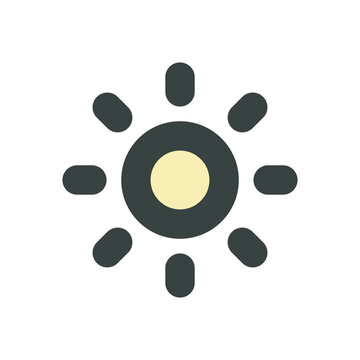 Black and white circular dog paw print icon with dotted pattern in simple vector style