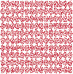 Intricate red and white floral seamless pattern with symmetrical blooms on clean background